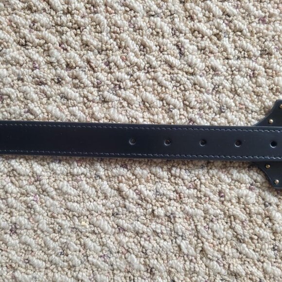 Loft black leather, gold studded, waist belt in size M/L NWT - Picture 4 of 9